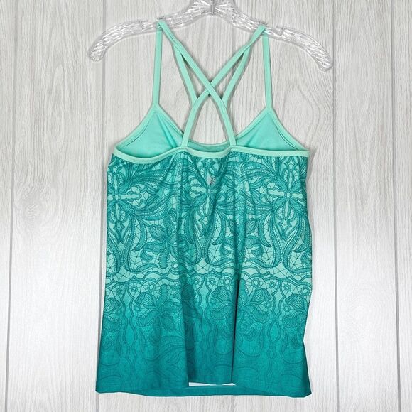 Athleta | Green Ombre Harmonious Athletic Tank Top Size Medium - Picture 2 of 5